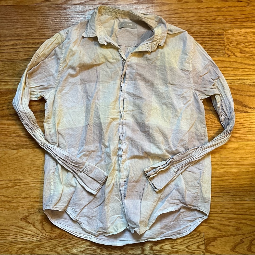 Everlane Checkered Button Down Size Small - image 1